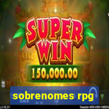 sobrenomes rpg